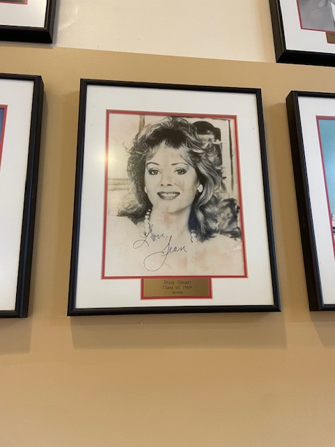 Here is a photograph of Jean Smart taken from the Ballard High School’s Wall of Fame. 